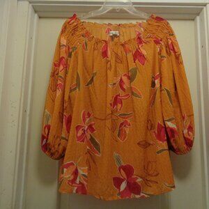 TANGERINE DREAMER BOHO BEAUTIFUL FULL ROMANCE PUFFY BLOUSE 1 X BY AVA-LIV
